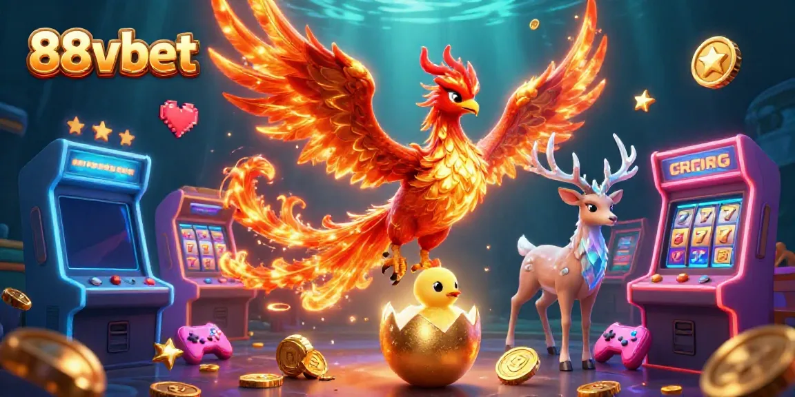 Experience the thrilling atmosphere of 88vbet with a vibrant 3D cartoon casino scene.